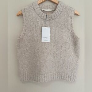 NEW! Cree Neck Cream Sweater Top Size Small